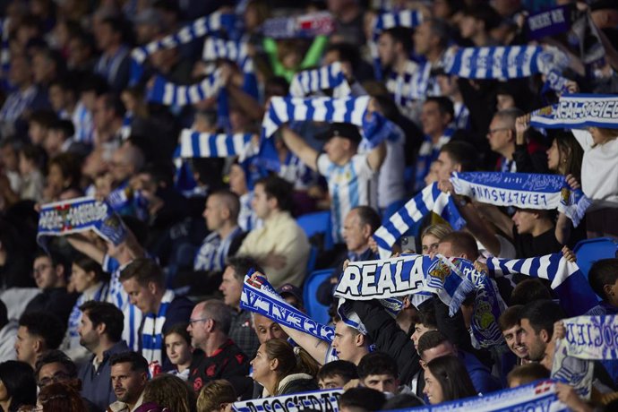 Archivo - Aficionados de la Real Sociedad