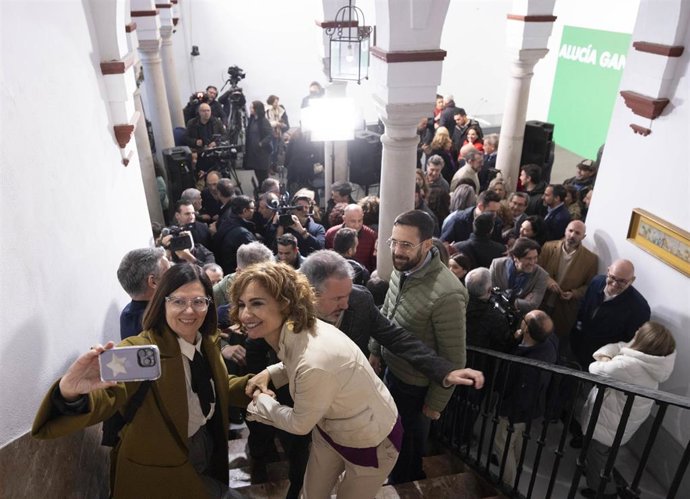 La secretaria general del PSOE-A, María Jesús Montero, en la sede regional del partido. (Foto de archivo).
