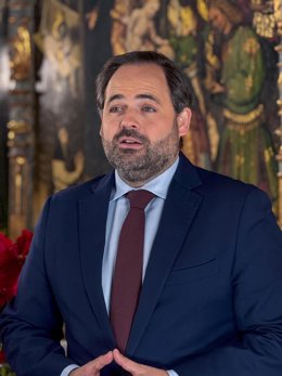 Archivo - El presidente del PP Paco Núñez en su mensaje de Navidad