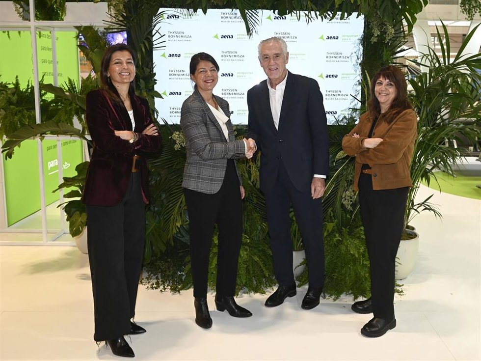 Las obras del Museo Thyssen se expondrán en las cristaleras de la Terminal 4 del Aeropuerto Madrid-Barajas.