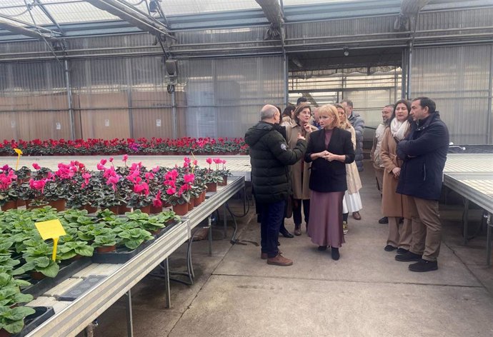 Leticia García este viernes en Salamanca en la visita a las instalaciones del Centro Especial de Empleo El Arca, de Asprodes