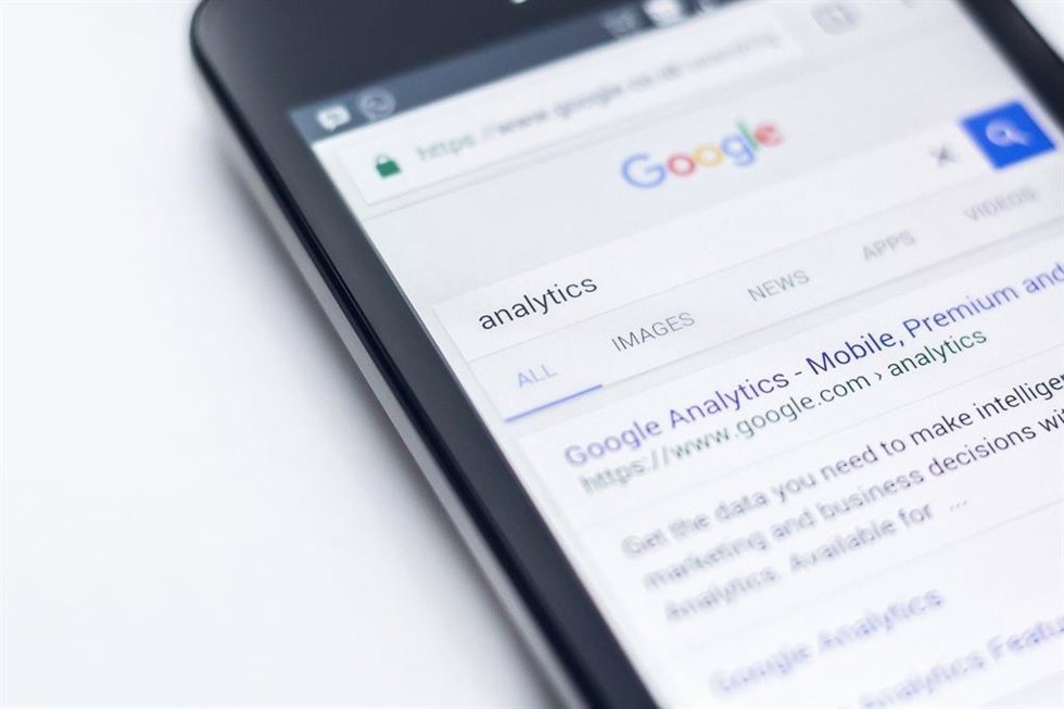 Búsqueda de Google en un 'smartphone'.