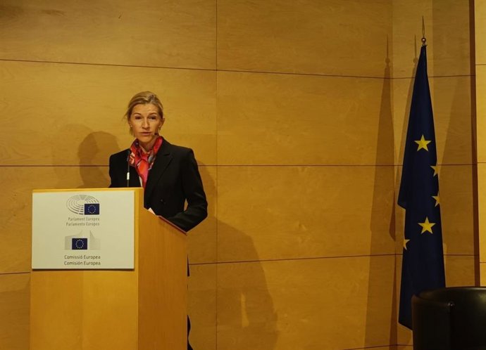 La embajadora de Polonia en España, Monika Krzepkowska, en la presentación de las prioridades de la presidencia polaca del Consejo de la UE