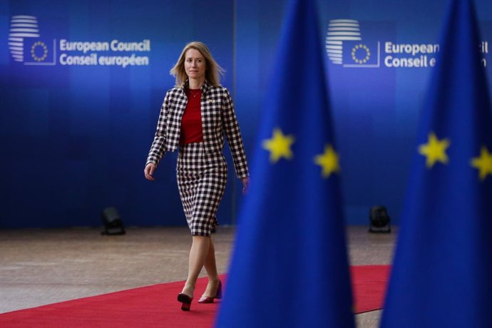 Archivo - BRUSSELS, March 23, 2023  -- Prime Minister of Estonia Kaja Kallas arrives for the European Council meeting at the EU headquarters in Brussels, Belgium, March 23, 2023.