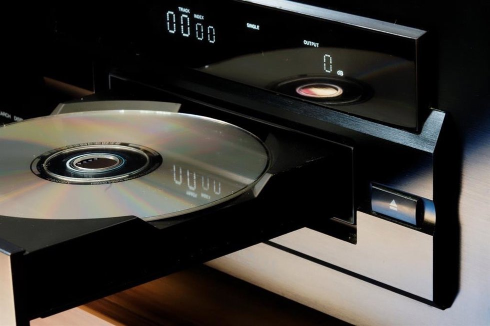 CD en un reproductor.