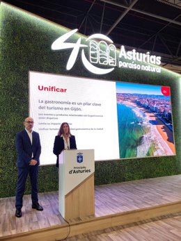 Presentación en Fitur de la nueva marca gastronómica 'Gijón con gusto' del Ayuntamiento gijonés.