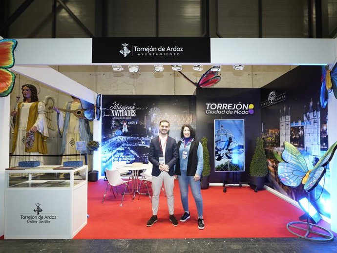 Archivo - Torrejón de Ardoz en su estand de Fitur, el 26 de enero de 2024, en Madrid. 