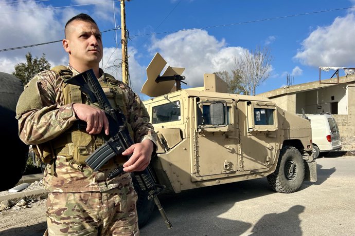 Imagen de archivo de un militar libanés 