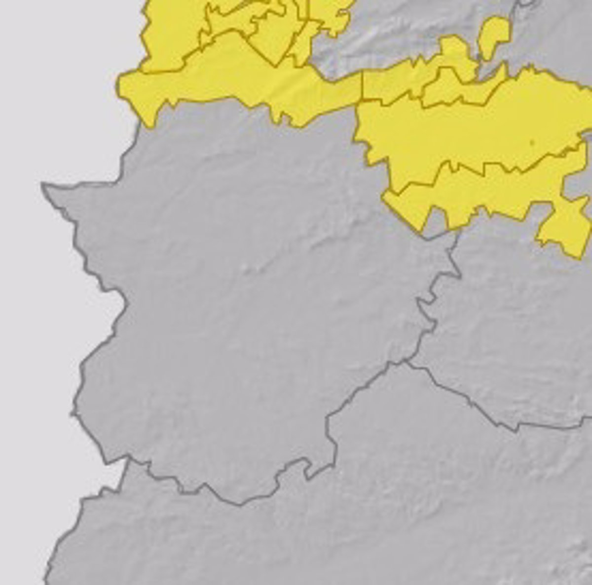 El 112 activará este domingo la alerta amarilla por lluvias en el norte de la provincia de Cáceres