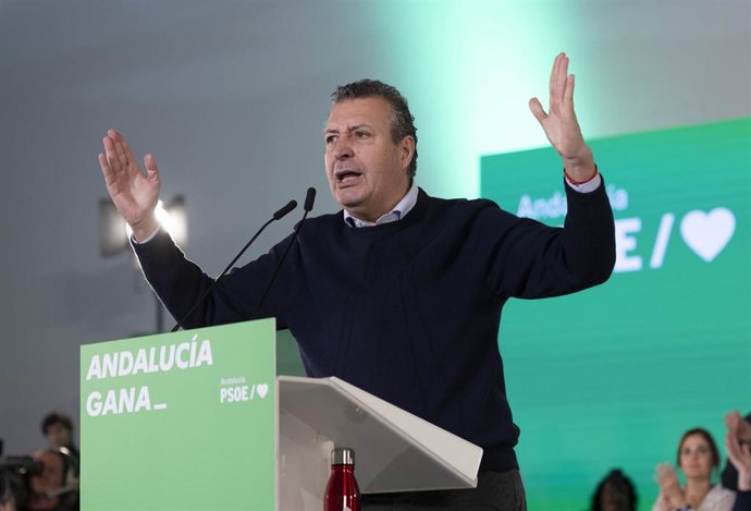 El secretario general del PSOE de Sevilla, Javier Fernández, en el acto de este sábado.