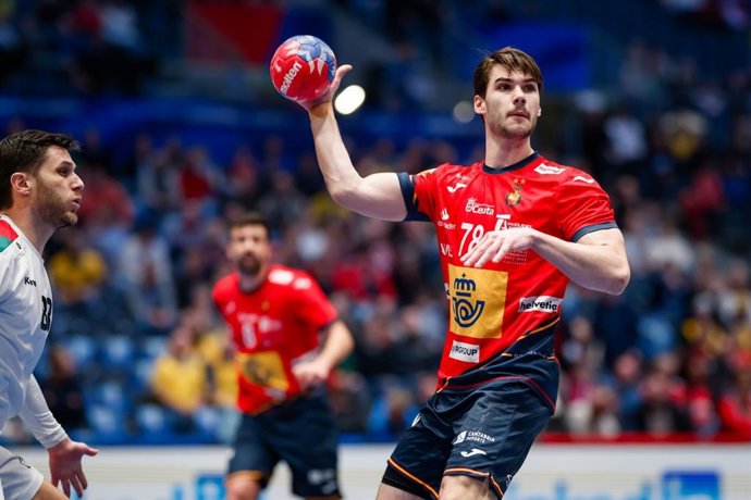 Djordje Cikusa con la selección española de balonmano en el Mundial