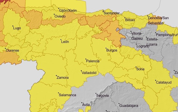 Avisos para este domingo en Castilla y León