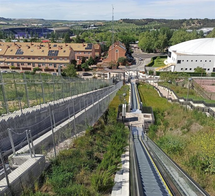 Escalera de la ladera norte de Parquesol en Valladolid