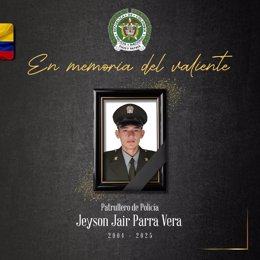 Patrullero de la Policía colombiana Jeyson Jair Parra Vera