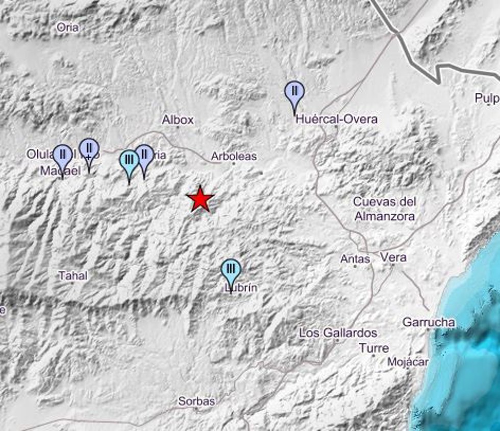 Terremoto con epicentro en Arboleas.