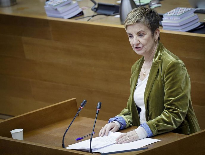 Archivo - La consellera de Innovación, Industria, Comercio y Turismo, Marián Cano, comparece en Les Corts en una imagen de archivo