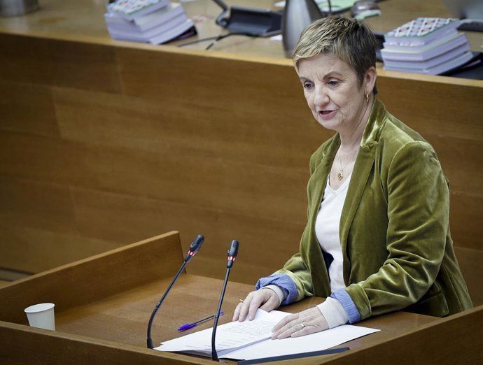 Archivo - La consellera de Innovación, Industria, Comercio y Turismo, Marián Cano, comparece en Les Corts en una imagen de archivo