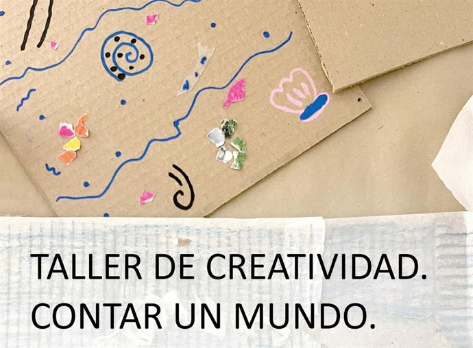 Cartel del taller creativo que clausura la exposición de Pintores 10 en Cáceres