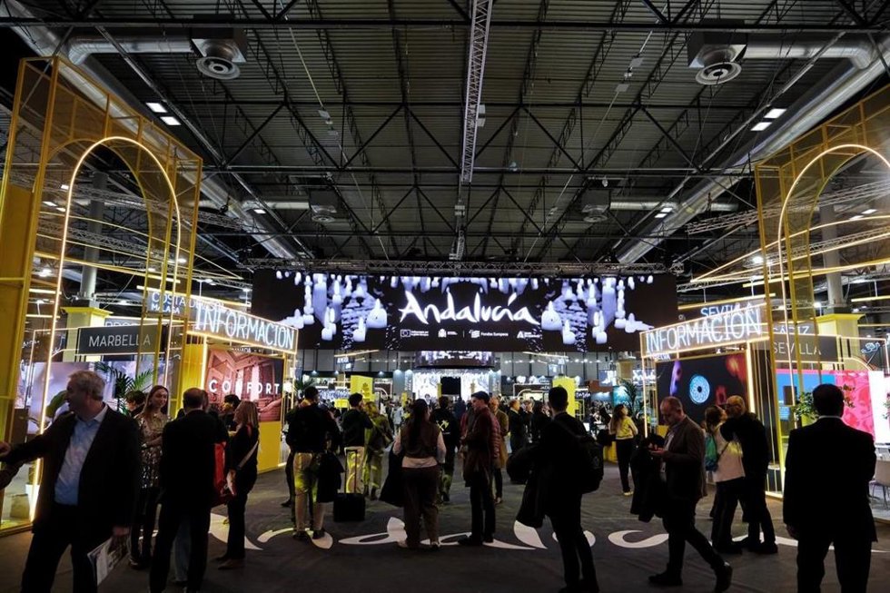 El expositor de Andalucía en Fitur recibe más del 60% de los visitantes profesionales a la feria.