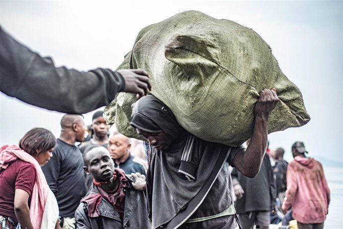 Imagen de desplazados en Goma (RDC)