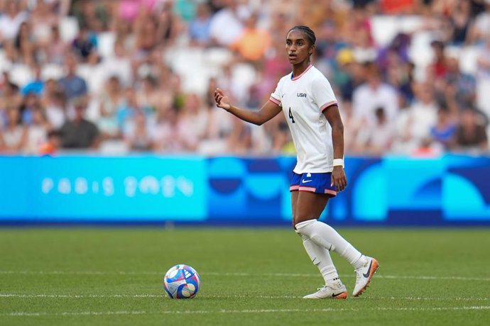 Archivo - Naomi Girma (USA), Football, Women's Group B between Australia and United States during the Olympic Games Paris 2024 on 31 July 2024 at Velodrome stadium in Marseille, France - Photo Norbert Scanella / Panoramic / DPPI Media