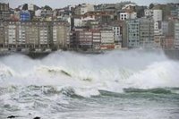 La Xunta amplía la alerta roja por temporal costero en el suroeste de A Coruña y Pontevedra