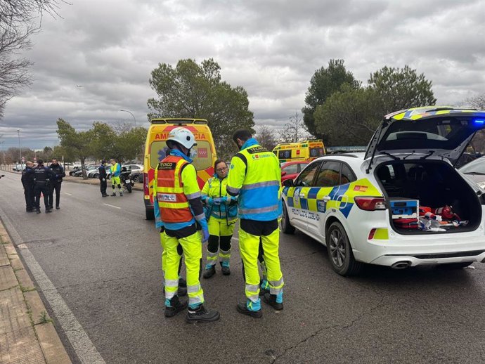 Accidente de moto en Coslada