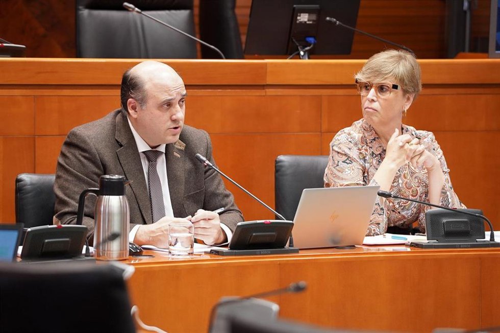 Archivo - El presidente de la Cámara de Cuentas, Jesús Royo, y la vicepresidenta, Anabel Beltrán.