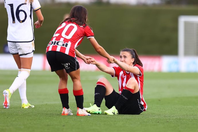 Archivo - Mariasun Quinones of Athletic Club looks on during the Spanish Women League, Liga F, football match played between Real Madrid and Athletic Club de Bilbao at Alfredo Di Stefano stadium on June 09, 2024 in Valdebebas, Madrid, Spain.