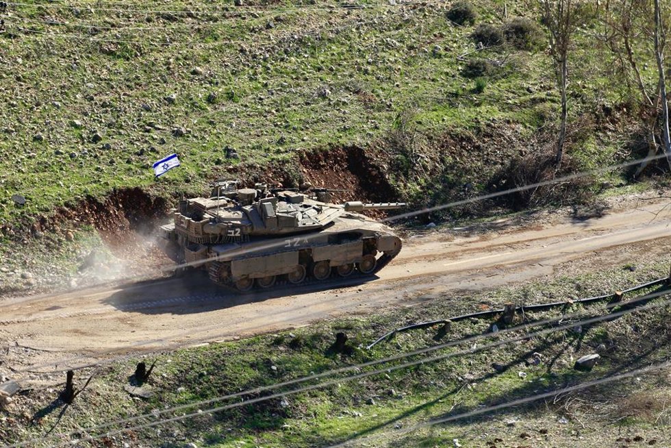 Un carro de combate israelí en Líbano