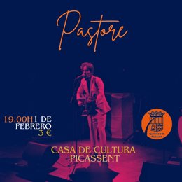 Cartel del concierto de Pastore en Casa de Cultura de Picassent