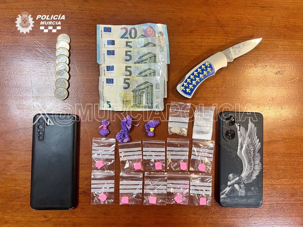 Detenidos dos individuos en la zona de ocio de Atalayas, en Murcia, por portar MDMA, ketamina y  cristal 