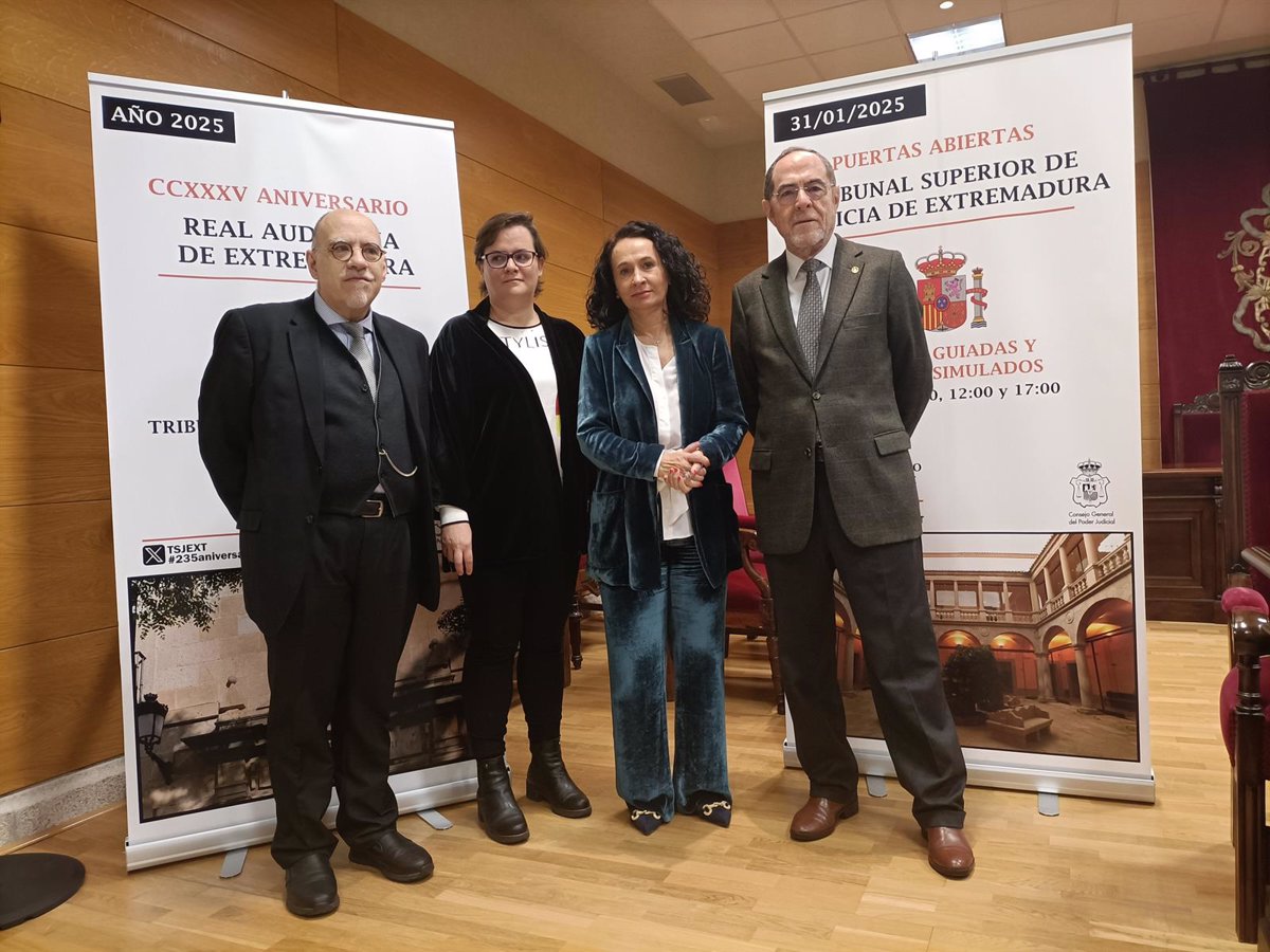 La Real Audiencia de Extremadura celebra sus 235 años con jornada de puertas abiertas en el TSJ, exposiciones y charlas