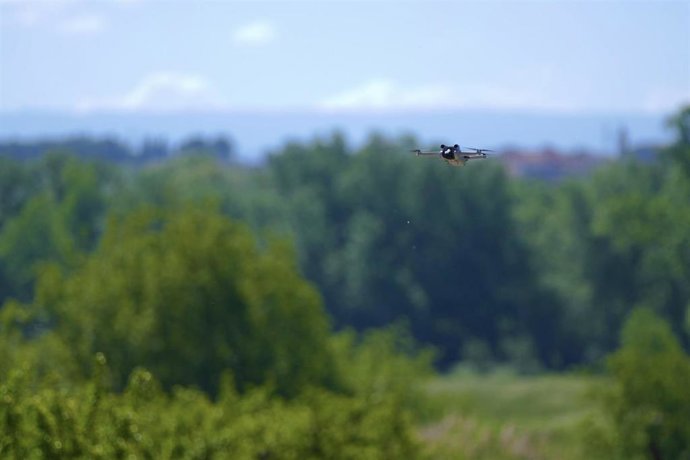 Imagen de un dron de la Guàrdia Urbana de Lleida