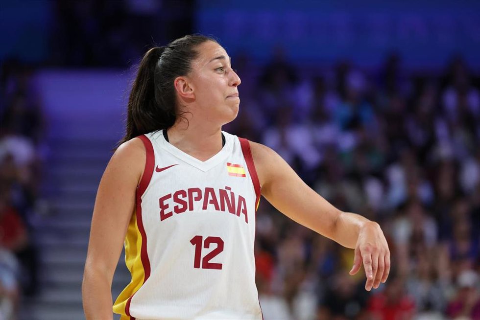 Archivo - La base Maite Cazorla durante un partido de la selección española 