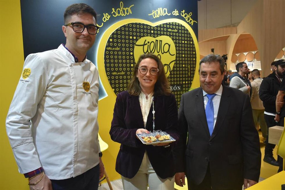 María González en el expositor de Tierra de Sabor en Madrid Fusión