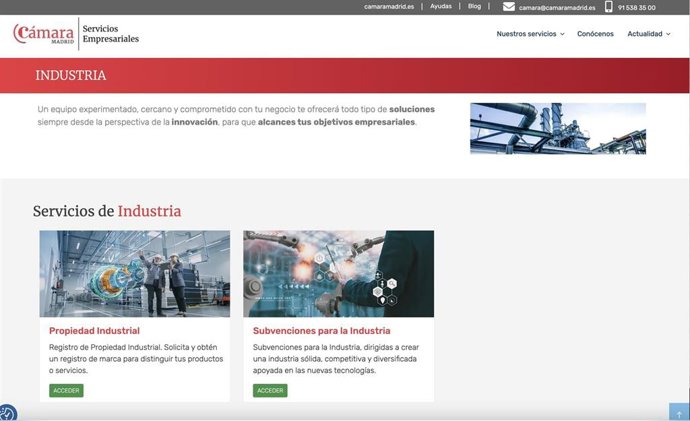 Nueva convocatoria de ayudas para empresas industriales de Madrid