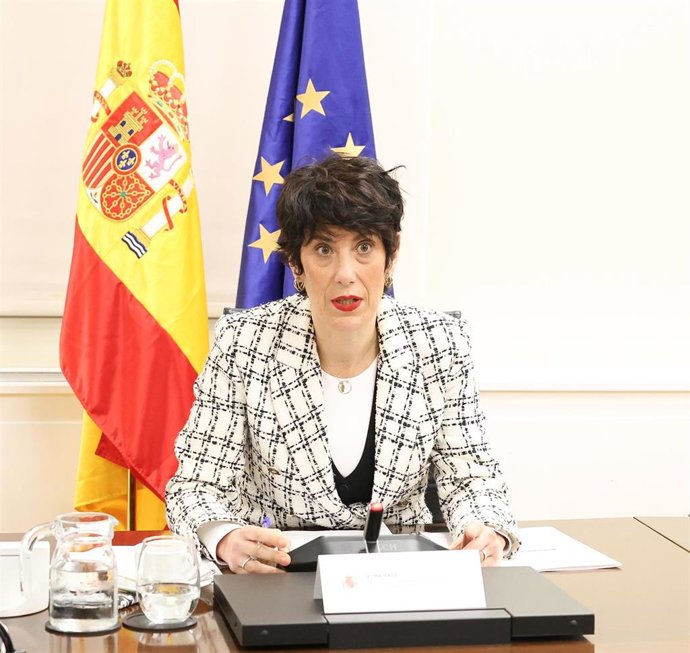 La ministra de Inclusión, Seguridad Social y Migraciones, Elma Saiz. 