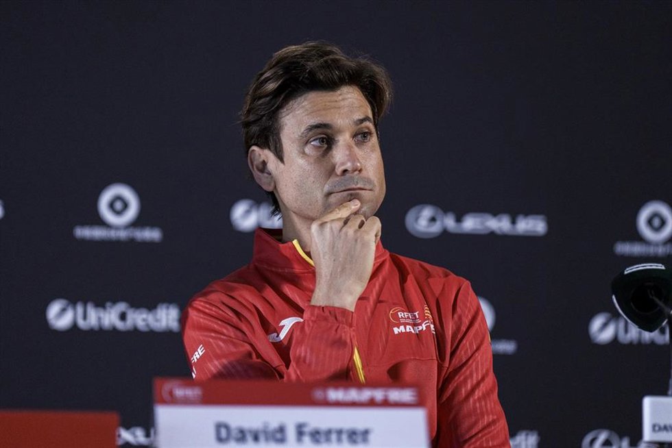 Archivo - David Ferrer, capitán de la selección española de Copa Davis, durante una rueda de prensa