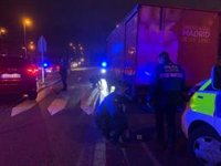 Heridos leves un padre y su hijo de 6 años heridos por una furgoneta de reparto de cerveza en Alcorcón