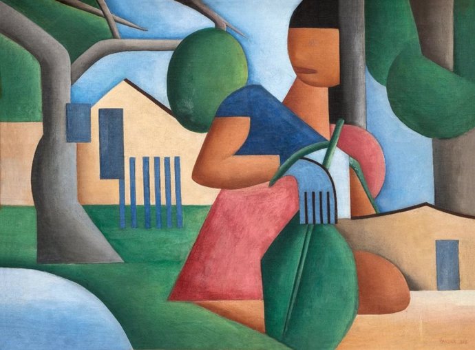 Pintura de la muestra 'Tarsila do Amaral. Pintando el Brasil moderno'