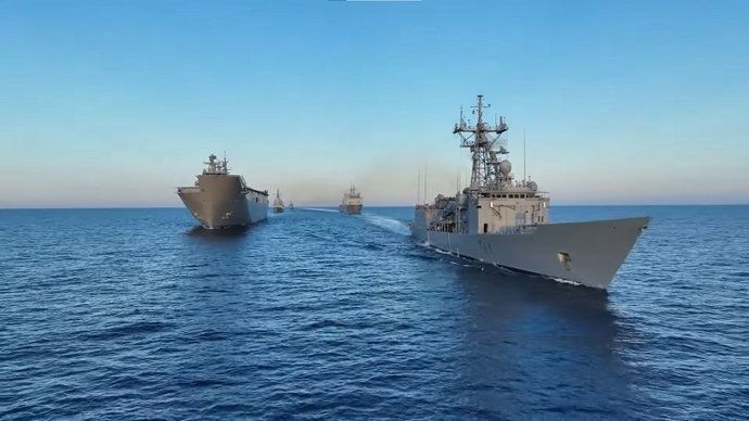 Buques de la Armada que participan en el grupo Dédalo-25 de la OTAN