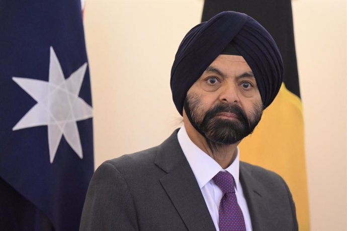 Archivo - 09 September 2024, Australia, Canberra: President of the World Bank Group Ajay Banga reacts ahead of a meeting with Australian Prime Minister Anthony Albanese at Parliament House in Canberra. Photo: Lukas Coch/AAP/dpa