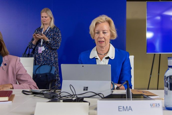 Archivo - La directora ejecutiva de la Agencia Europea de Medicamentos, Emer Cooke, durante la Reunión Informal de los ministros de Sanidad de la UE, en el auditorio Alfredo Kraus, a 28 de julio de 2023, en Las Palmas de Gran Canaria, Gran Canaria, Islas 