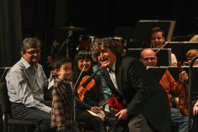 Lolo en uno de los Conciertos Didácticos.