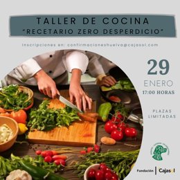 Cartel del taller 'Recetario Desperdicio Zero'.