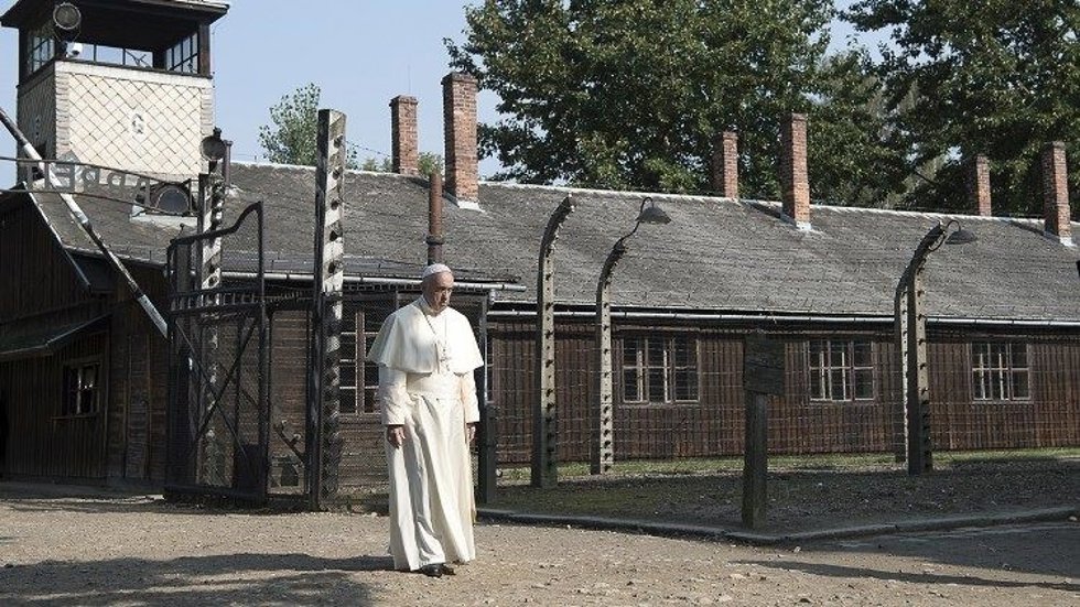 El Papa en Auschwitz, julio de 2016.