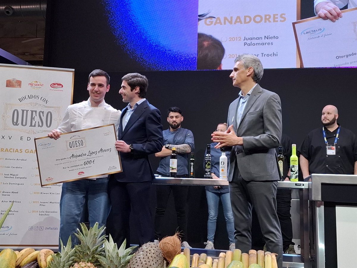 Un estudiante de la Escuela de Hostelería de Santo Domingo, 2º puesto de la XV edición del concurso  Bocados con Queso 