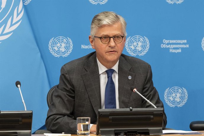 Archivo - October 3, 2024, New York, New York, United States: Under-Secretary-General for UNIFIL Jean-Pierre Lacroix speaks during press briefing by spokesperson for UN Secretary-General Stephane Dujarric at UN Headquarters in New York on October 3, 2024