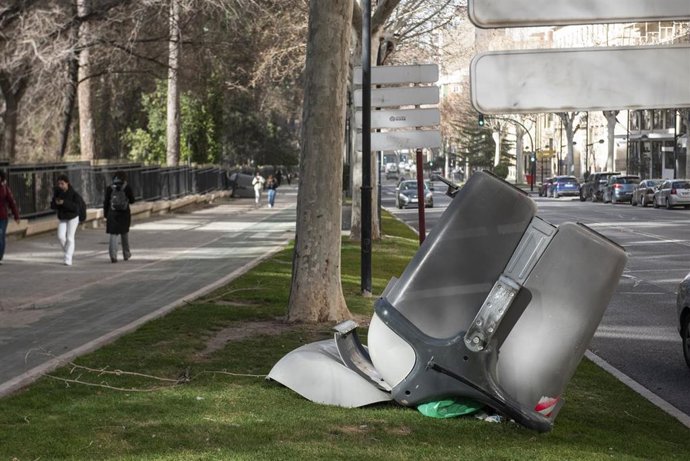 Efectos del viento en Albacete.